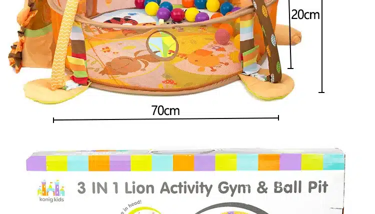 Lion Baby Toy Baby Play Mat 0-1 Year Game Tapete Infantil Educational Crawling Mat Play Gym Cartoon Blanket Ball Pit 26