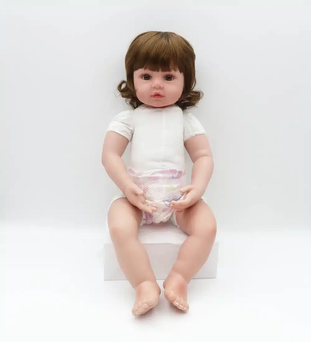 22" Lifelike Toddler Baby Bonecas Girl Doll House Vinyl Adora Bebe Reborn Menina de Silicone Christmas Toys Juguetes Brinquedos 10