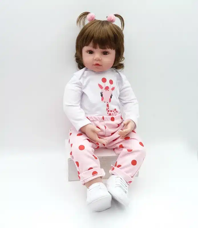 22" Lifelike Toddler Baby Bonecas Girl Doll House Vinyl Adora Bebe Reborn Menina de Silicone Christmas Toys Juguetes Brinquedos 11