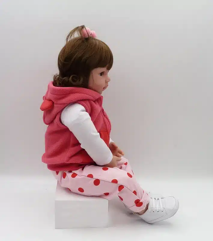 22" Lifelike Toddler Baby Bonecas Girl Doll House Vinyl Adora Bebe Reborn Menina de Silicone Christmas Toys Juguetes Brinquedos 12