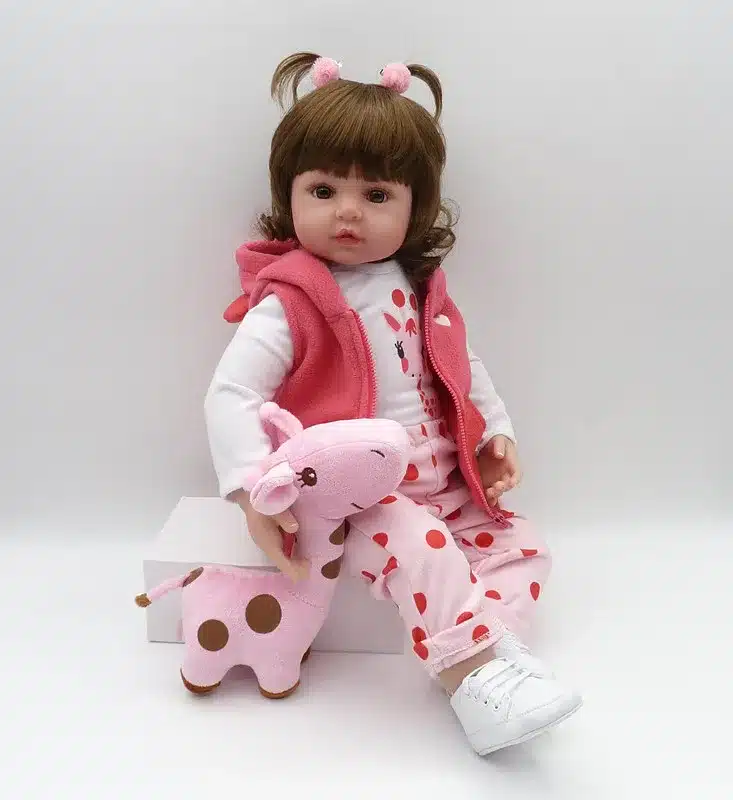22" Lifelike Toddler Baby Bonecas Girl Doll House Vinyl Adora Bebe Reborn Menina de Silicone Christmas Toys Juguetes Brinquedos 21