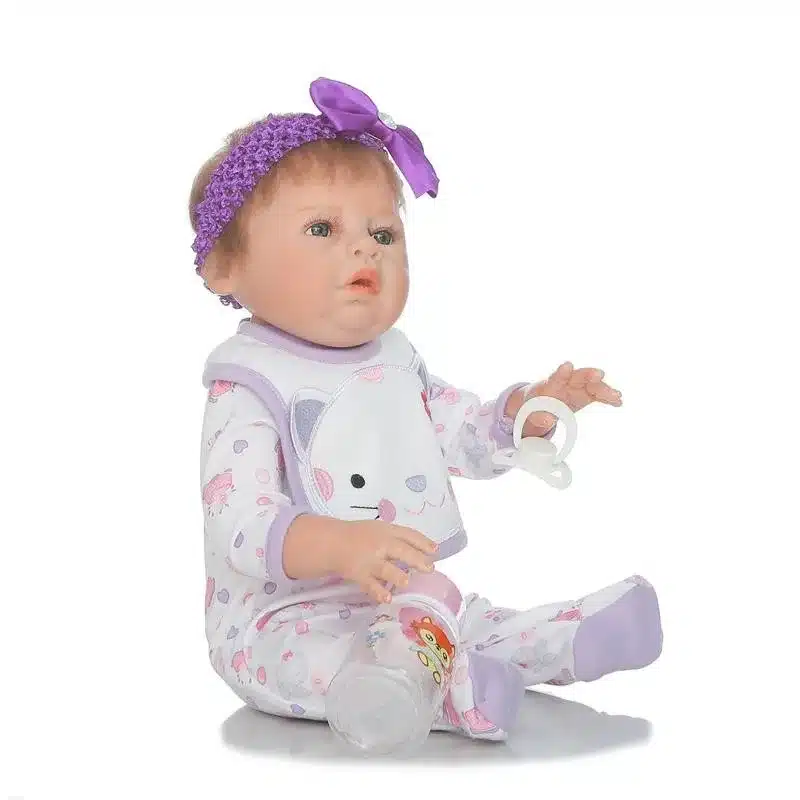 23 Inch Soft Full silicone body reborn babies Girl dolls Can Bath Lifelike Vinyl Newborn Bebe Alive Brinquedos Reborn Bonecas 9