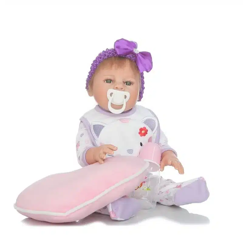 23 Inch Soft Full silicone body reborn babies Girl dolls Can Bath Lifelike Vinyl Newborn Bebe Alive Brinquedos Reborn Bonecas 13