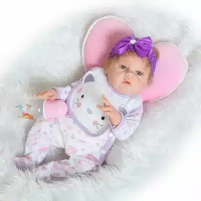 23 Inch Soft Full silicone body reborn babies Girl dolls Can Bath Lifelike Vinyl Newborn Bebe Alive Brinquedos Reborn Bonecas 15
