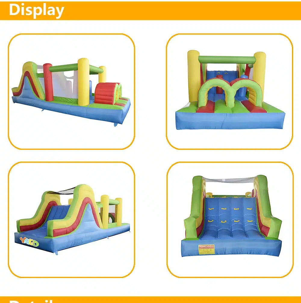 YARD Inflatable Bouncer Combo Slide Obstacle Course Jumping House Kids Trampoline Toys 11