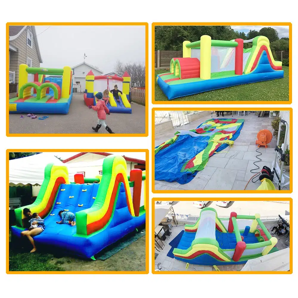 YARD Inflatable Bouncer Combo Slide Obstacle Course Jumping House Kids Trampoline Toys 16