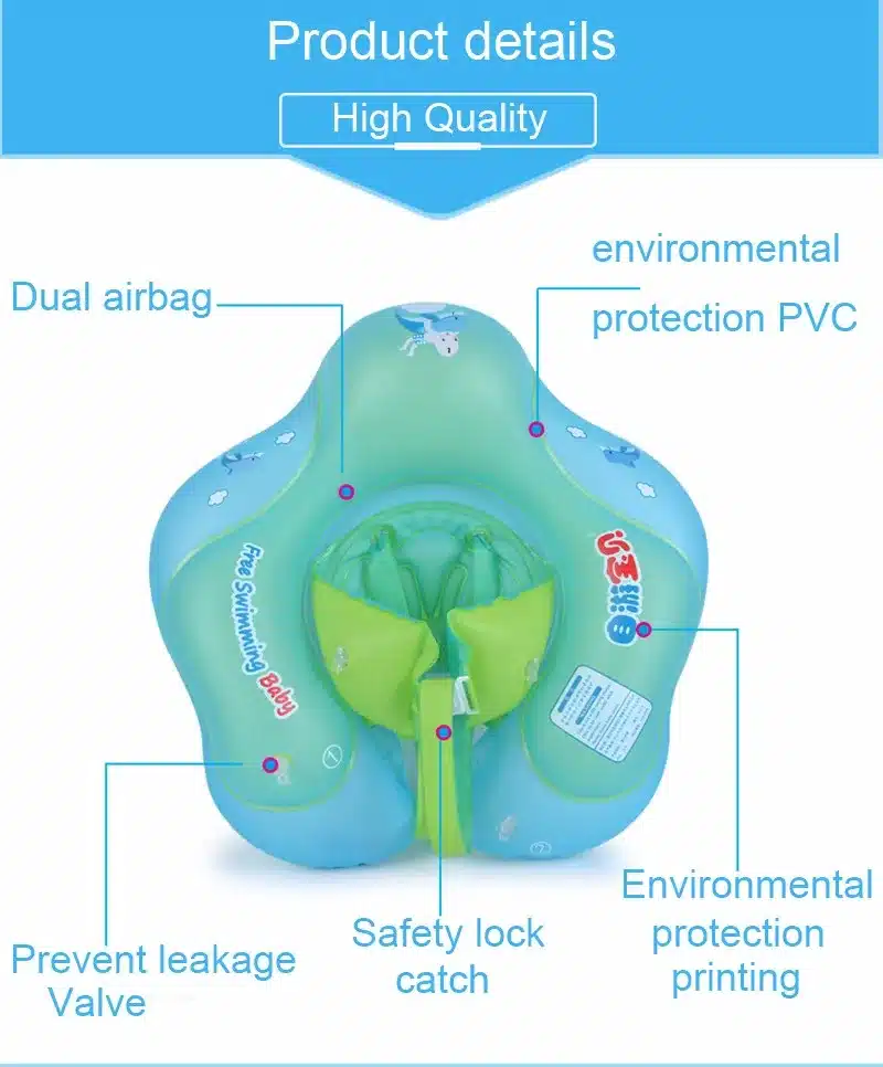 Baby Swimming Ring Inflatable Infant Armpit Floating Kids Swim Pool Accessories Circle Bathing Inflatable Double Raft Rings Toy 15