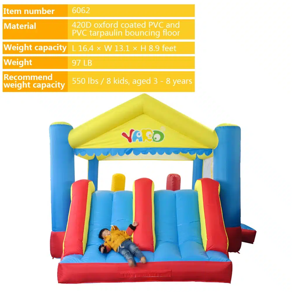 YARD Kids Bouncy Large Inflatable Jumping Castle Inflatable Bouncer Bounce House with Double Slides for Party 7