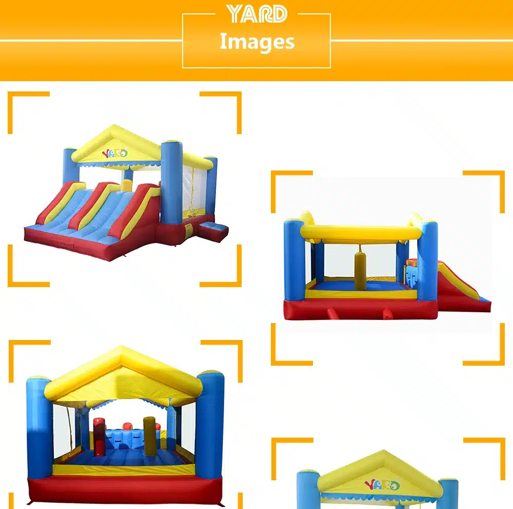 YARD Kids Bouncy Large Inflatable Jumping Castle Inflatable Bouncer Bounce House with Double Slides for Party 8