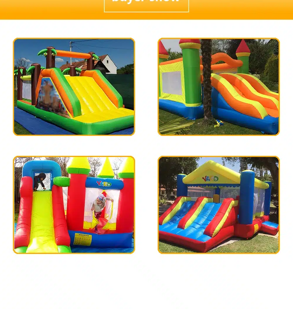 YARD Kids Bouncy Large Inflatable Jumping Castle Inflatable Bouncer Bounce House with Double Slides for Party 15