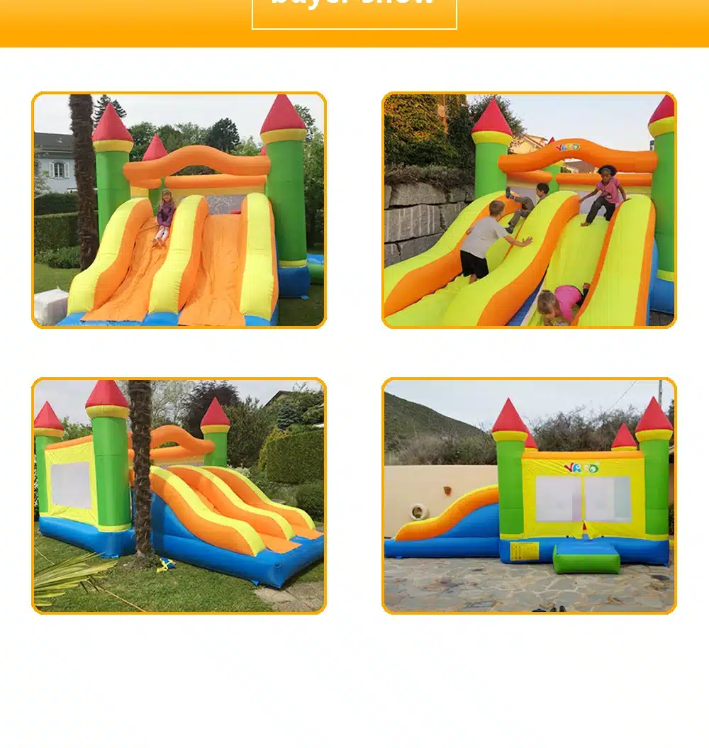 YARD Nylon and PVC Inflatable Bouncer Trampoline Jumping Castle Party Home Used Bounce House Bouncy Castle With Slides for Kids 16