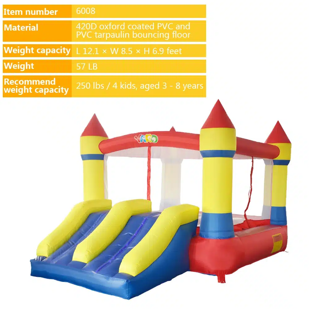 YARD Inflatable Bouncy Air Bounce House Playground with Free Blower for Kids Inflatable Bouncer with Slide for Sale 7