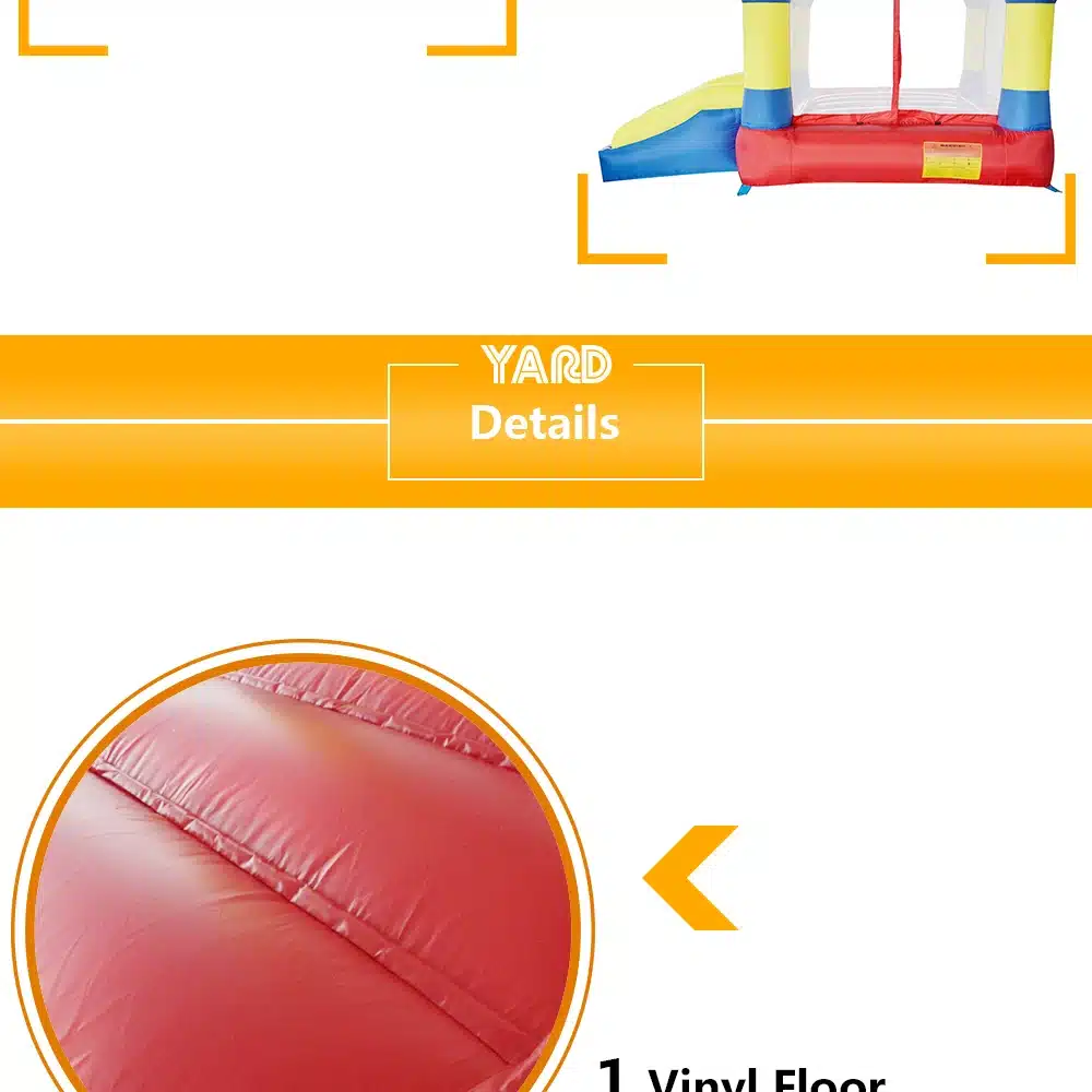 YARD Inflatable Bouncy Air Bounce House Playground with Free Blower for Kids Inflatable Bouncer with Slide for Sale 9