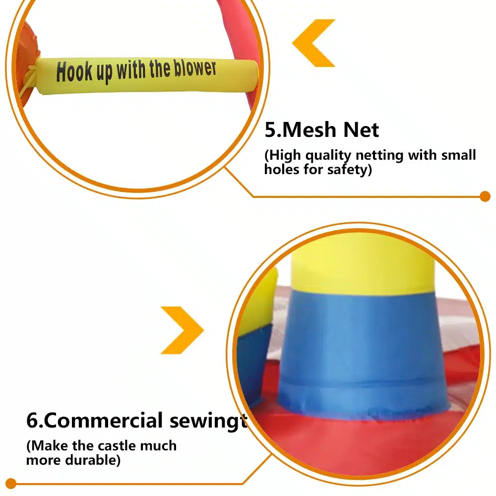 YARD Inflatable Bouncy Air Bounce House Playground with Free Blower for Kids Inflatable Bouncer with Slide for Sale 12