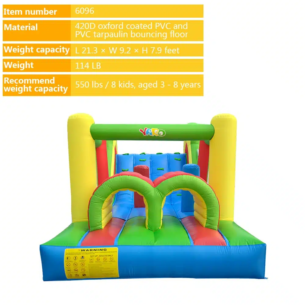 YARD Inflatable Obstacle Course Bounce House Jumping Castle for Children Funny Kids Bouncy Castle Toys for Kids With Blower 7