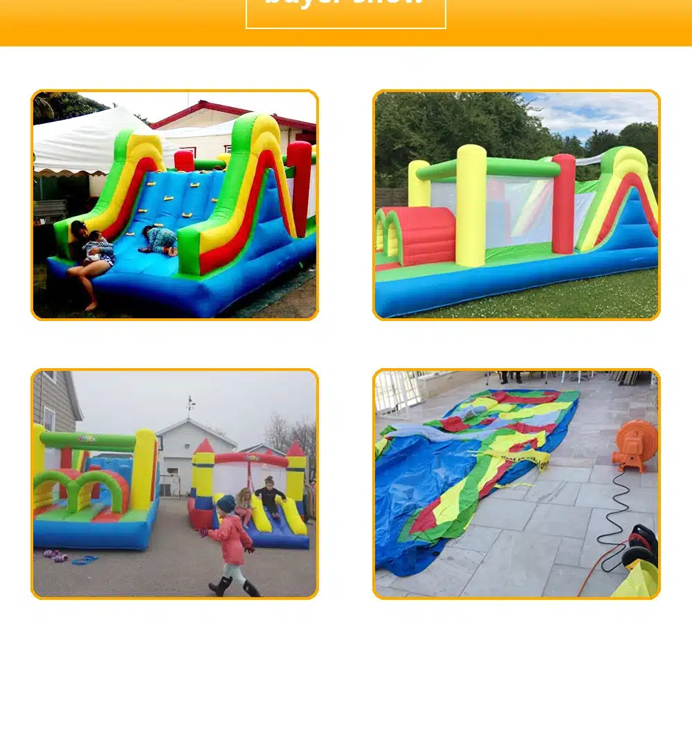 YARD Inflatable Obstacle Course Bounce House Jumping Castle for Children Funny Kids Bouncy Castle Toys for Kids With Blower 15