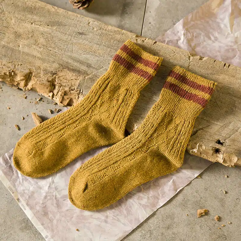 1Pair Women Socks Winter Warm Socks Female Ankle Socks Cotton Thick Knitted Striped Ladies Sock Art Meias Chaussette Christmas 14