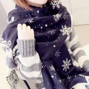 LOWEST PRICE Hot Sale cashmere Christmas scarves snowflake 70*190cm big shawl winter warm thick womens snow warm shawl 9