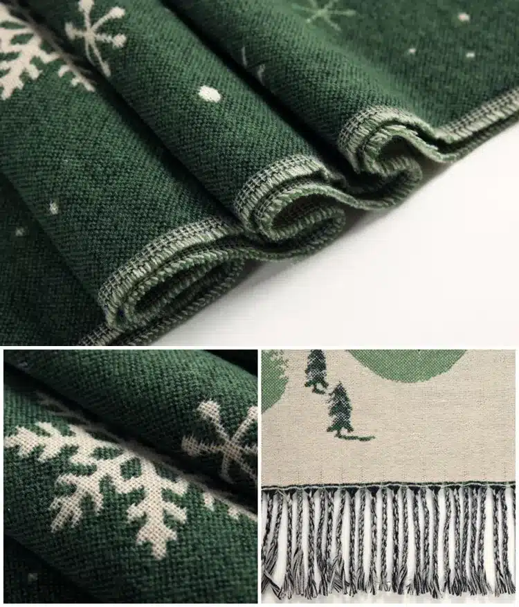 LOWEST PRICE Hot Sale cashmere Christmas scarves snowflake 70*190cm big shawl winter warm thick womens snow warm shawl 15