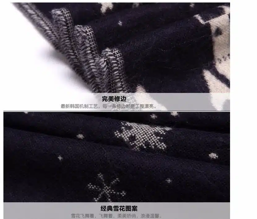 LOWEST PRICE Hot Sale cashmere Christmas scarves snowflake 70*190cm big shawl winter warm thick womens snow warm shawl 24