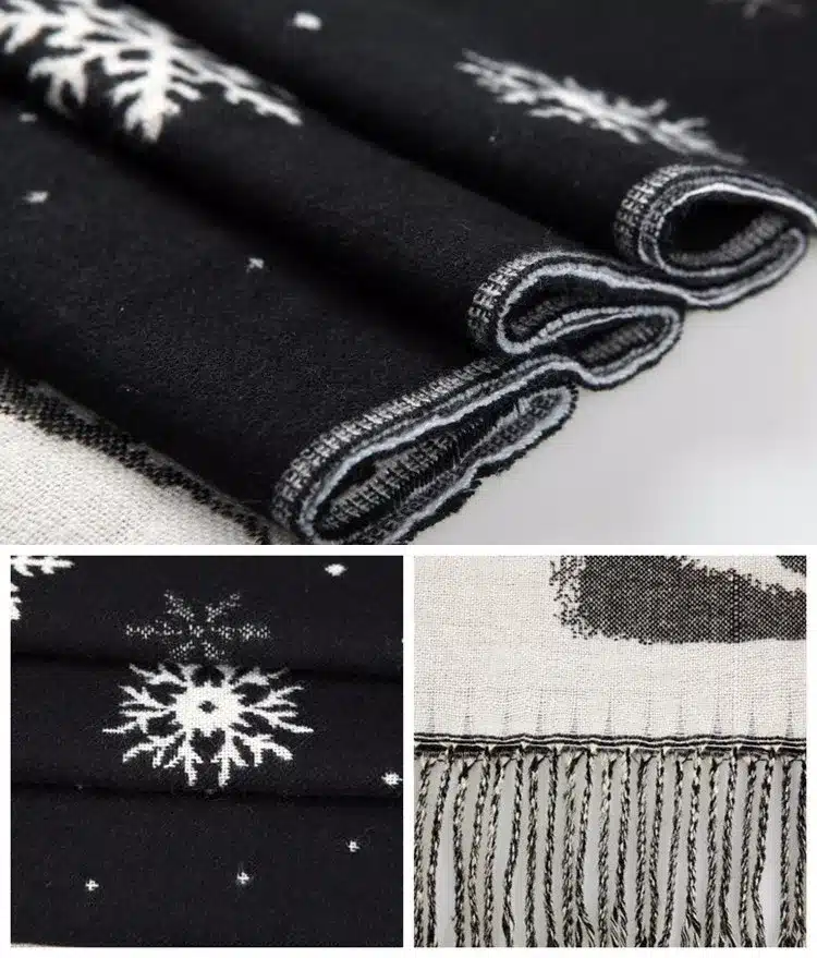 LOWEST PRICE Hot Sale cashmere Christmas scarves snowflake 70*190cm big shawl winter warm thick womens snow warm shawl 26