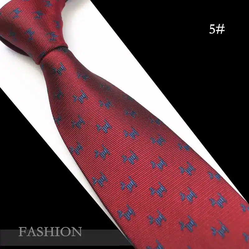 JEMYGINS Animal Mens Ties Silk Jacquard Weave Christmas Tie Slim Necktie Gravata Classic Fashion Business Wedding Tie For Men 22