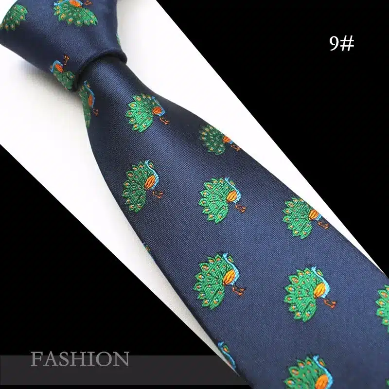 JEMYGINS Animal Mens Ties Silk Jacquard Weave Christmas Tie Slim Necktie Gravata Classic Fashion Business Wedding Tie For Men 30