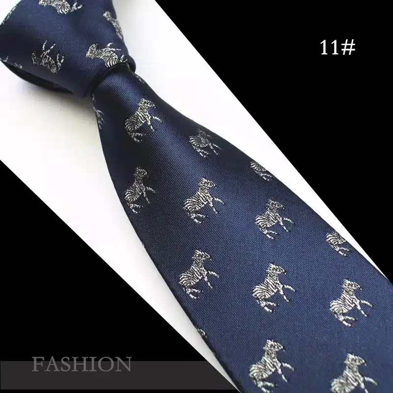 JEMYGINS Animal Mens Ties Silk Jacquard Weave Christmas Tie Slim Necktie Gravata Classic Fashion Business Wedding Tie For Men 34