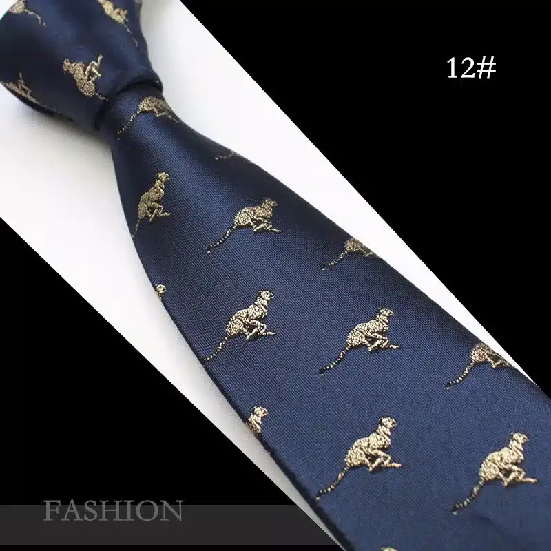 JEMYGINS Animal Mens Ties Silk Jacquard Weave Christmas Tie Slim Necktie Gravata Classic Fashion Business Wedding Tie For Men 36