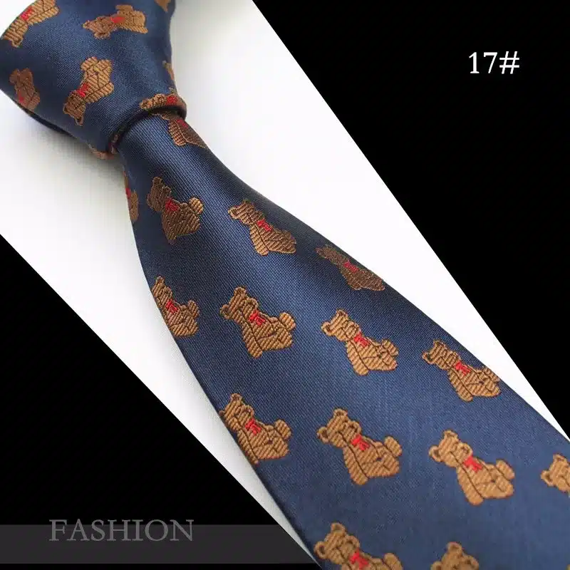 JEMYGINS Animal Mens Ties Silk Jacquard Weave Christmas Tie Slim Necktie Gravata Classic Fashion Business Wedding Tie For Men 46