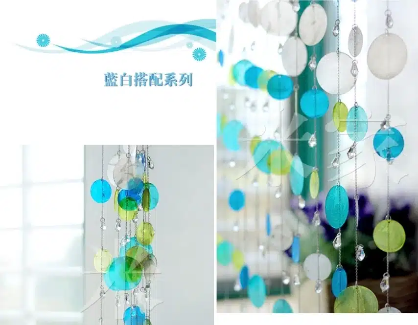 5 PCS Free form shell curtains porch partition decoration curtain Decorate Christmas, wedding decoration 13