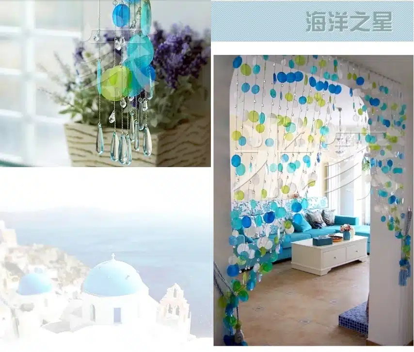 5 PCS Free form shell curtains porch partition decoration curtain Decorate Christmas, wedding decoration 15