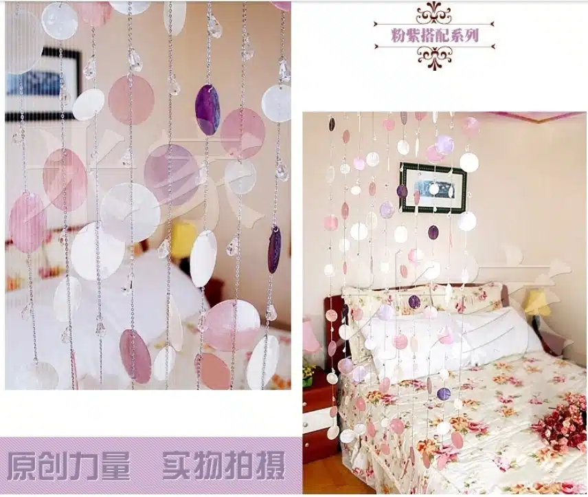 5 PCS Free form shell curtains porch partition decoration curtain Decorate Christmas, wedding decoration 22