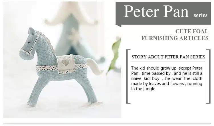 Miz Home Blue Horse Handmade Craft Toy for Children Roly-poly Gift for Kids Christmas Decoration Birthday Gift 6