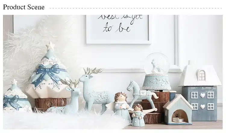 Miz Home Blue Horse Handmade Craft Toy for Children Roly-poly Gift for Kids Christmas Decoration Birthday Gift 9