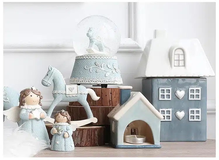Miz Home Blue Horse Handmade Craft Toy for Children Roly-poly Gift for Kids Christmas Decoration Birthday Gift 10