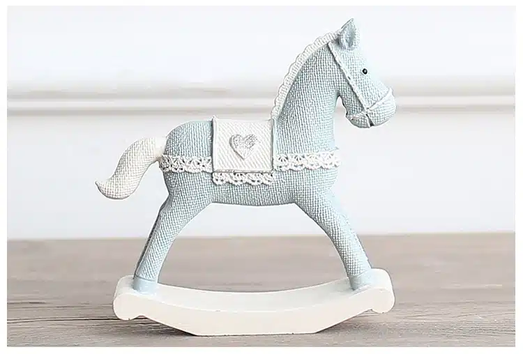 Miz Home Blue Horse Handmade Craft Toy for Children Roly-poly Gift for Kids Christmas Decoration Birthday Gift 14