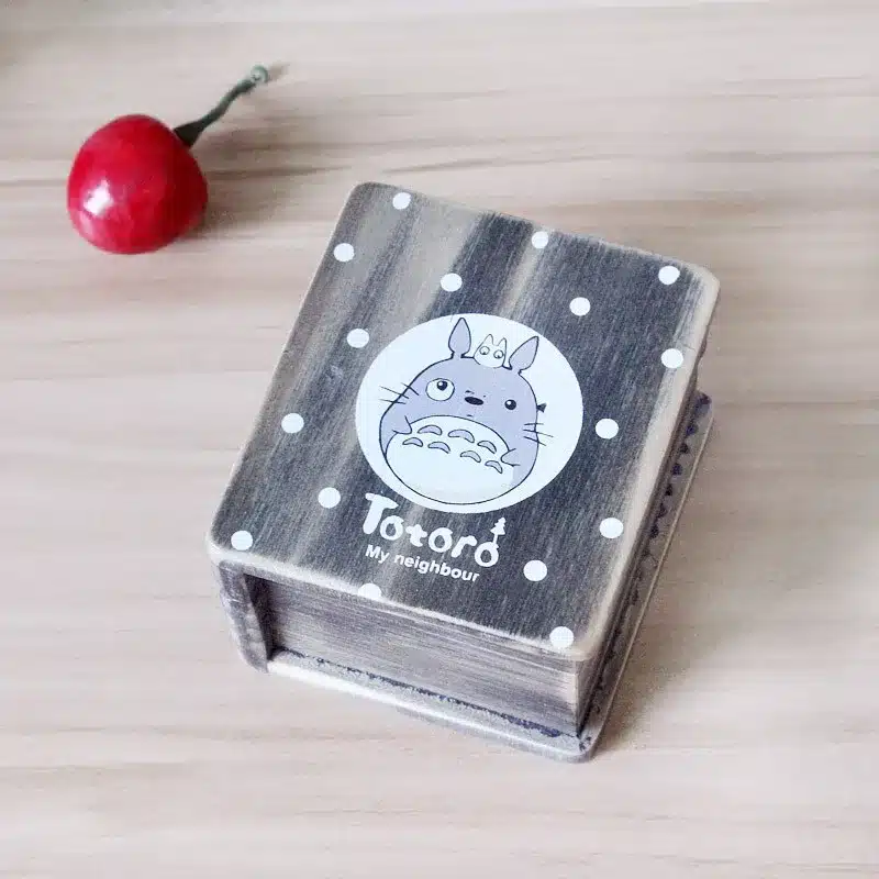 2017 Vintage Wooden Totoro Music box Anime Totoro Figure Wood Hand crank Music BOX Collection Child Toys Christmas Gift 11