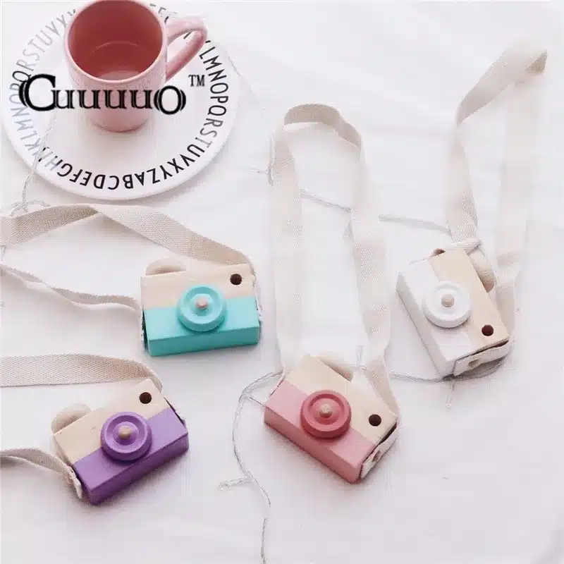 Lovely Cute Wooden Camera Toys For Baby Kids Room Decor Furnishing Articles Child Christmas Birthday Gifts Nordic European Style 33