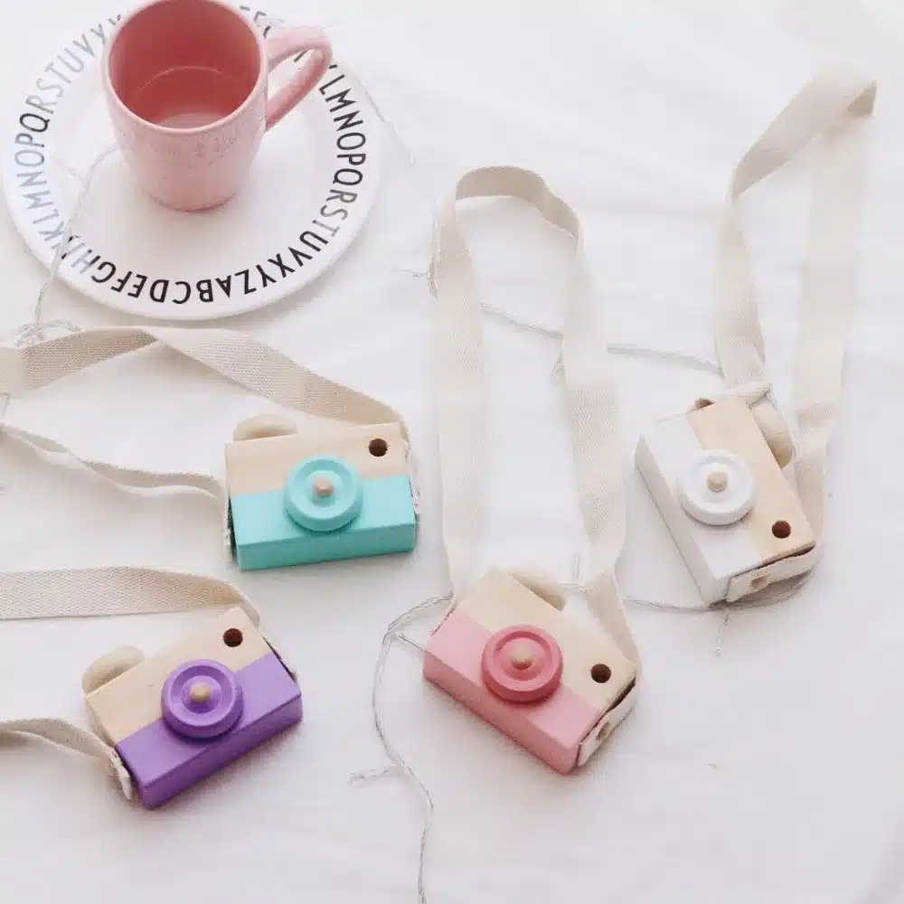 Lovely Cute Wooden Camera Toys For Baby Kids Room Decor Furnishing Articles Child Christmas Birthday Gifts Nordic European Style 36