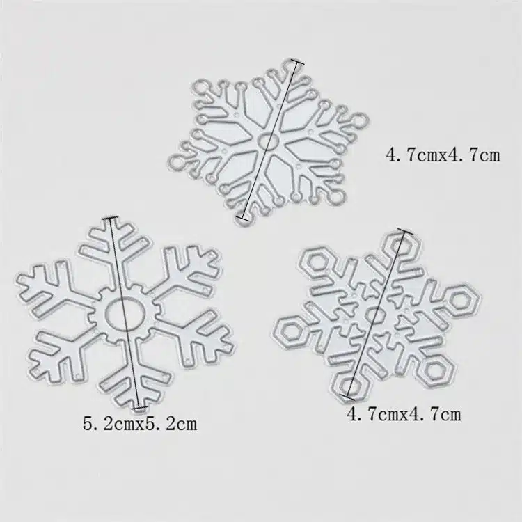 QITAI 3pcs/lot Snowflake Shape Christmas DIY Paper Cutter Cutting Die Metal Material Creative Decoration Scrapbooking D49 11