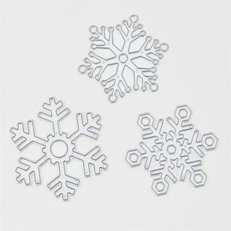 QITAI 3pcs/lot Snowflake Shape Christmas DIY Paper Cutter Cutting Die Metal Material Creative Decoration Scrapbooking D49 12