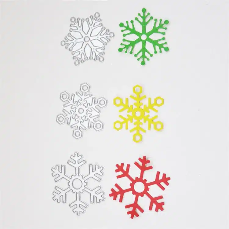 QITAI 3pcs/lot Snowflake Shape Christmas DIY Paper Cutter Cutting Die Metal Material Creative Decoration Scrapbooking D49 15