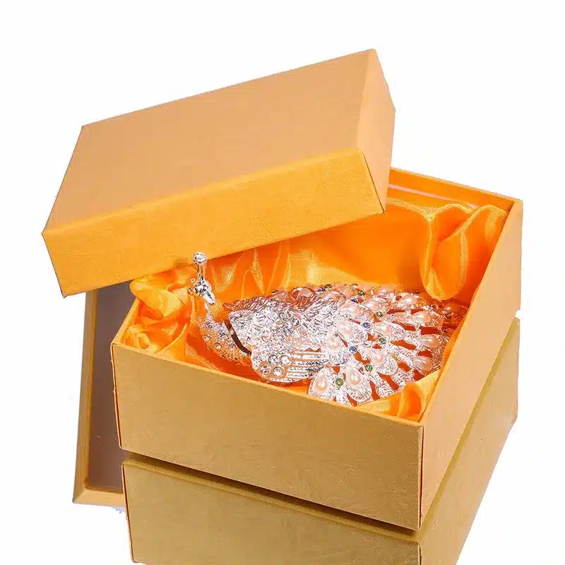 Sliver Peacock Women Ring Earring Jewelry Holder Trinket Box Stands Box Storage Wedding Jewelry Display Case Christmas Gift 9