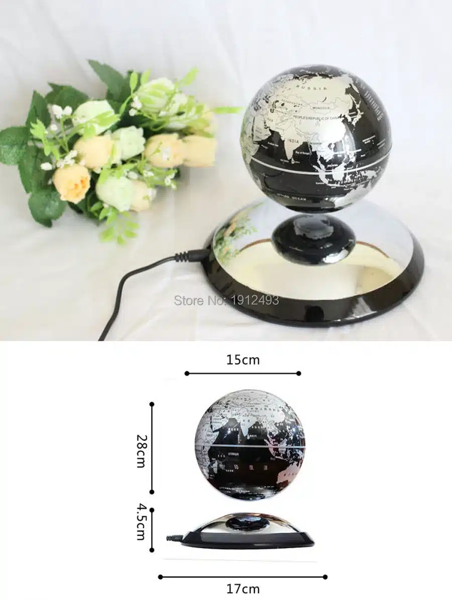 6 Inch Creative Magnetic Levitation Floating Globe World Map the Best Desktop Decor Christmas Company anniversary gift 21