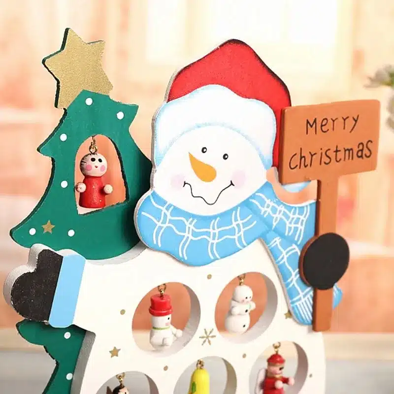 Free Shipping XMAS Gift 1pc mini table Decoration wood Christmas Snowman with ornament X'mas, More Than $100 TNT Free Shipping 12