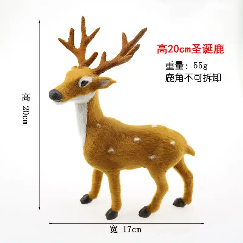 New 1pcs Xmas Elk Plush Simulation New Year Christmas Decorations Christmas Ornaments for Home Christmas Gift Navidad Noel,T 22