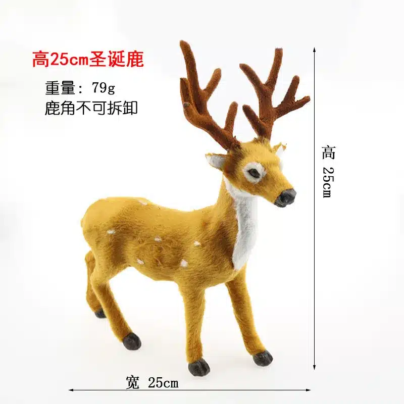 New 1pcs Xmas Elk Plush Simulation New Year Christmas Decorations Christmas Ornaments for Home Christmas Gift Navidad Noel,T 24