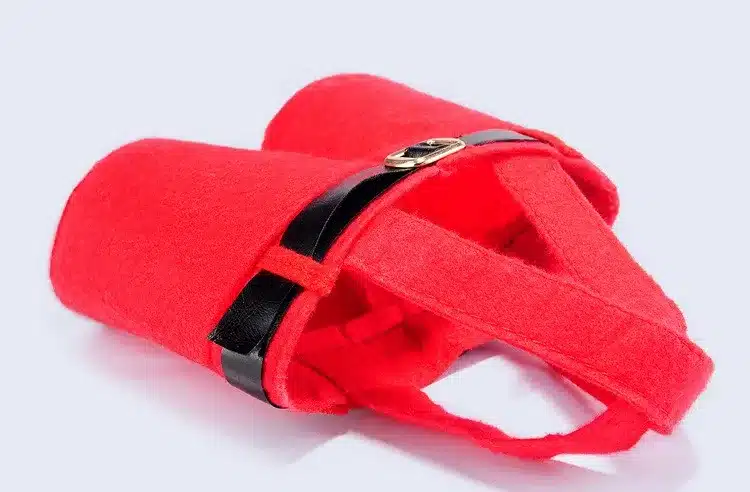 10 Pcs Merry Christmas Gift Treat Candy Wine Bottle Bag Santa Claus Suspender Pants Trousers Decor Christmas Gift Bags 7