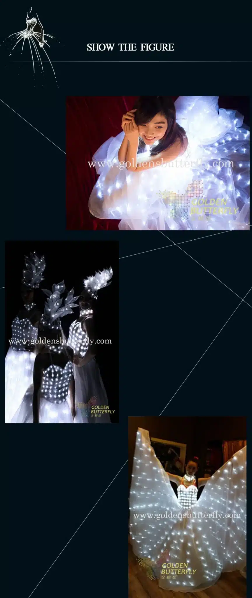 LED Wedding Dress Luminous Suits Light Clothing Glowing Wedding Skirt For Women Ballroom Dance Dress Ladies Accessories 10